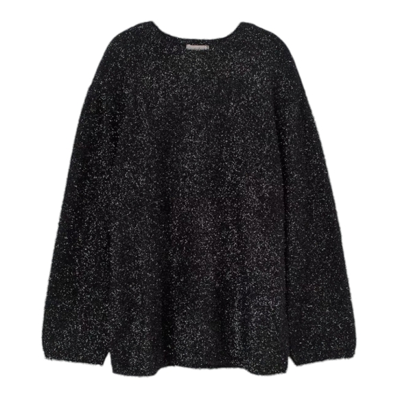 H&M Black Shimmery Textured Sweater - Picture 2 of 8